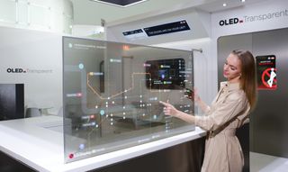 LG Display transparent OLED screens in trains