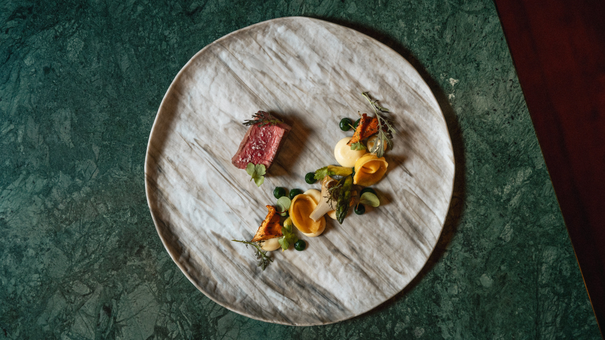 Plate of food at Eon restaurant at Palacete Severo