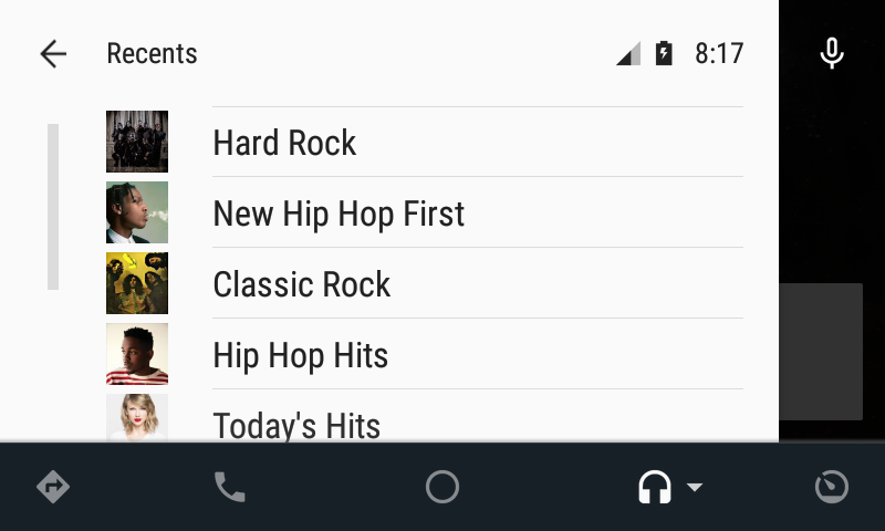 Slacker Radio for Android Auto