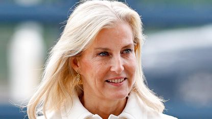 Sophie, Duchess of Edinburgh arrives for a visit to Airbus Defence and Space on May 5, 2026