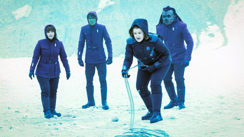 Sylvia Tilly leads a bunch of Starfleet Academy cadets through the wilderness in Star Trek: Discovery