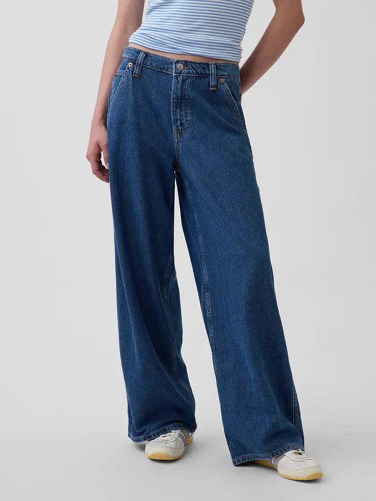Gap, Mid Rise Ultrasoft Denim Baggy Trousers (Were $100)