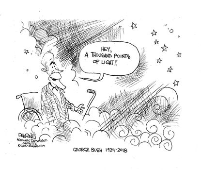 Editorial cartoon U.S. George H.W. Bush a thousand points of light