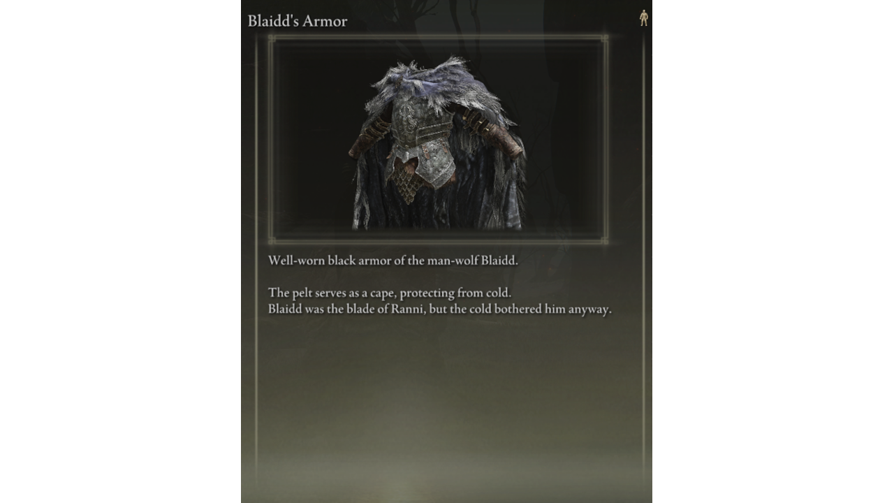 English item description of Elden Ring armour