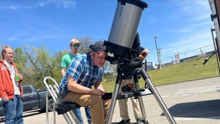 Eclipse watchers in Poplar Bluff, MO, where there is a great collaborative atmosphere