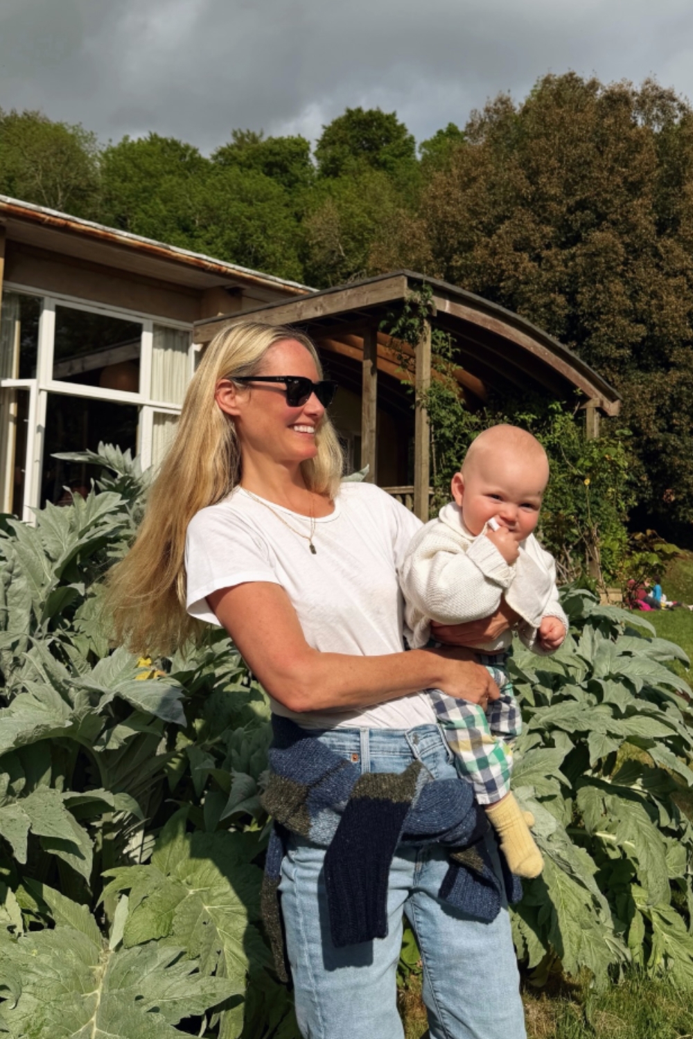 Lisa Oxenham with her son Wolfgang