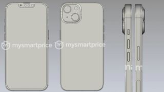 iPhone 14 CAD renders