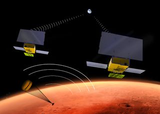 NASA’s two small MarCO CubeSats will be flying past Mars in 2016 just as NASA’s next Mars lander, InSight, is descending through the Martian atmosphere and landing on the surface. MarCO, for Mars Cube One, will provide an experimental communications relay to inform Earth quickly about the landing.