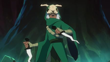 Slay the Spire 2 hero Silent in green robe