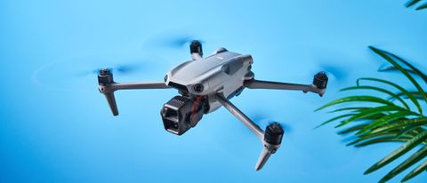 A dark gray DJI Air 3S drone