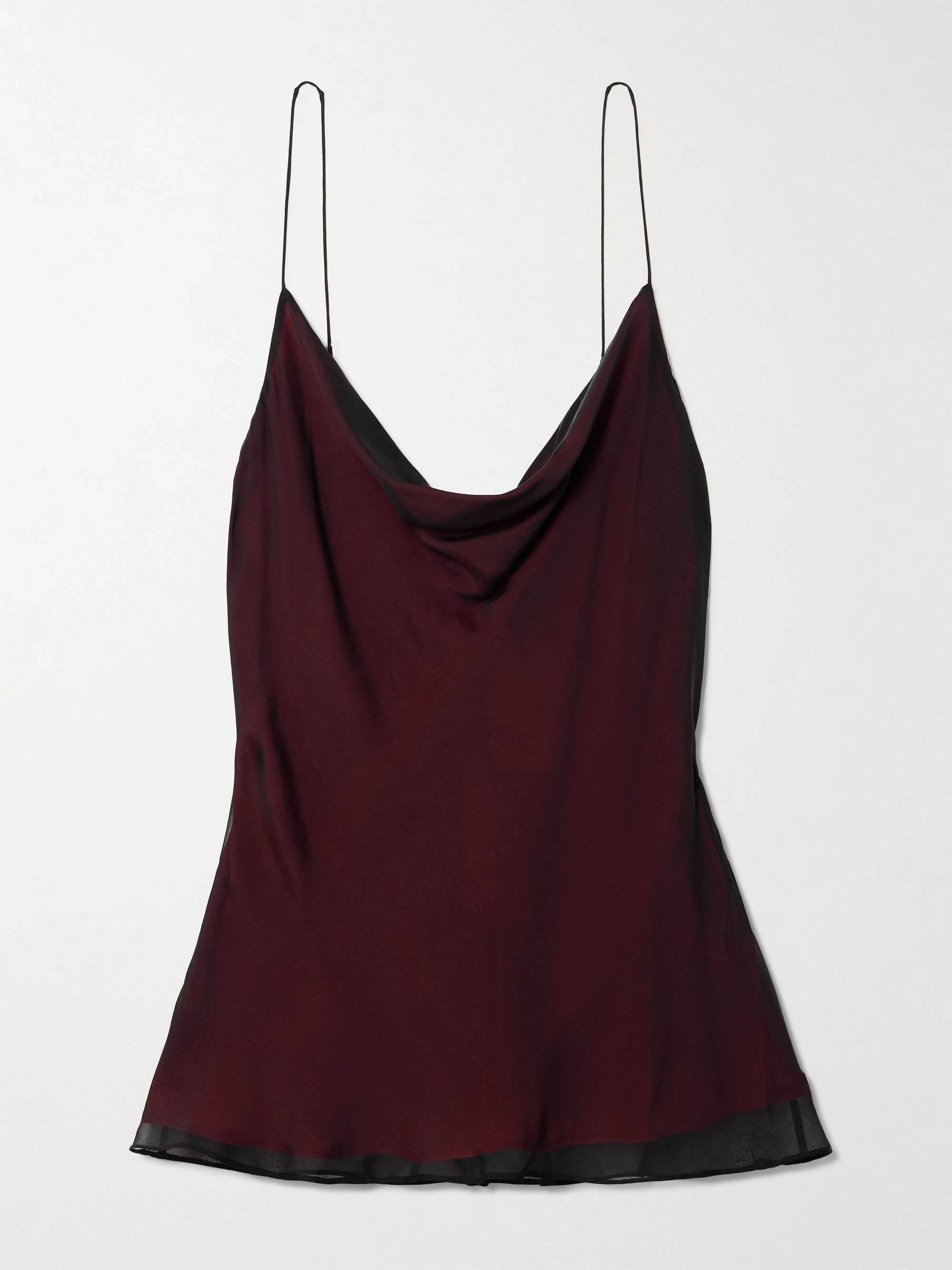 Zia Draped Silk-Voile Camisole