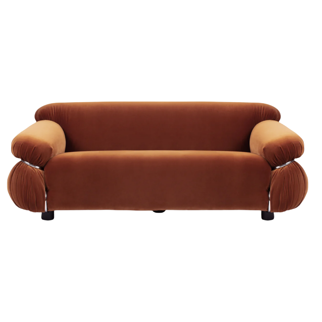 Sesann - Sesann Two Seater Sofa, Spice Velvet