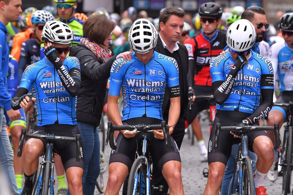 It was a sad day for Veranda's Willems-Crelan, who chose to race Brabantse Pijl three days after the death of their teammate Michael Goolaerts