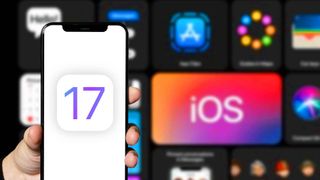 iOS 17 logo on phone