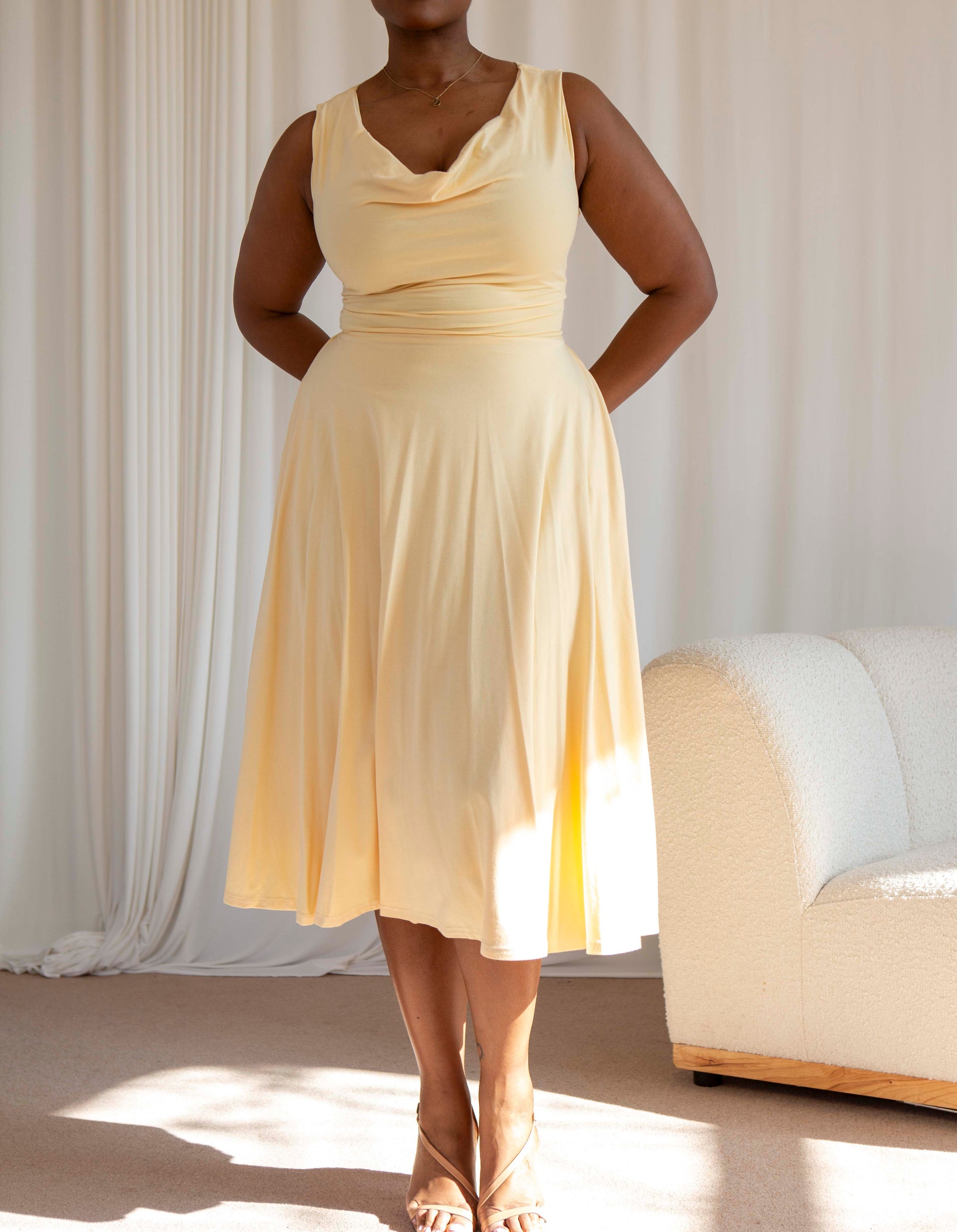 Lana Dress - Xxs / Banana Crepe