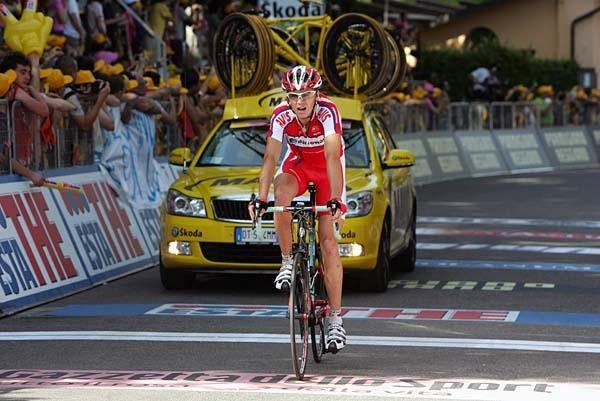 Christopher Froome (Barloworld) happy to see the line.