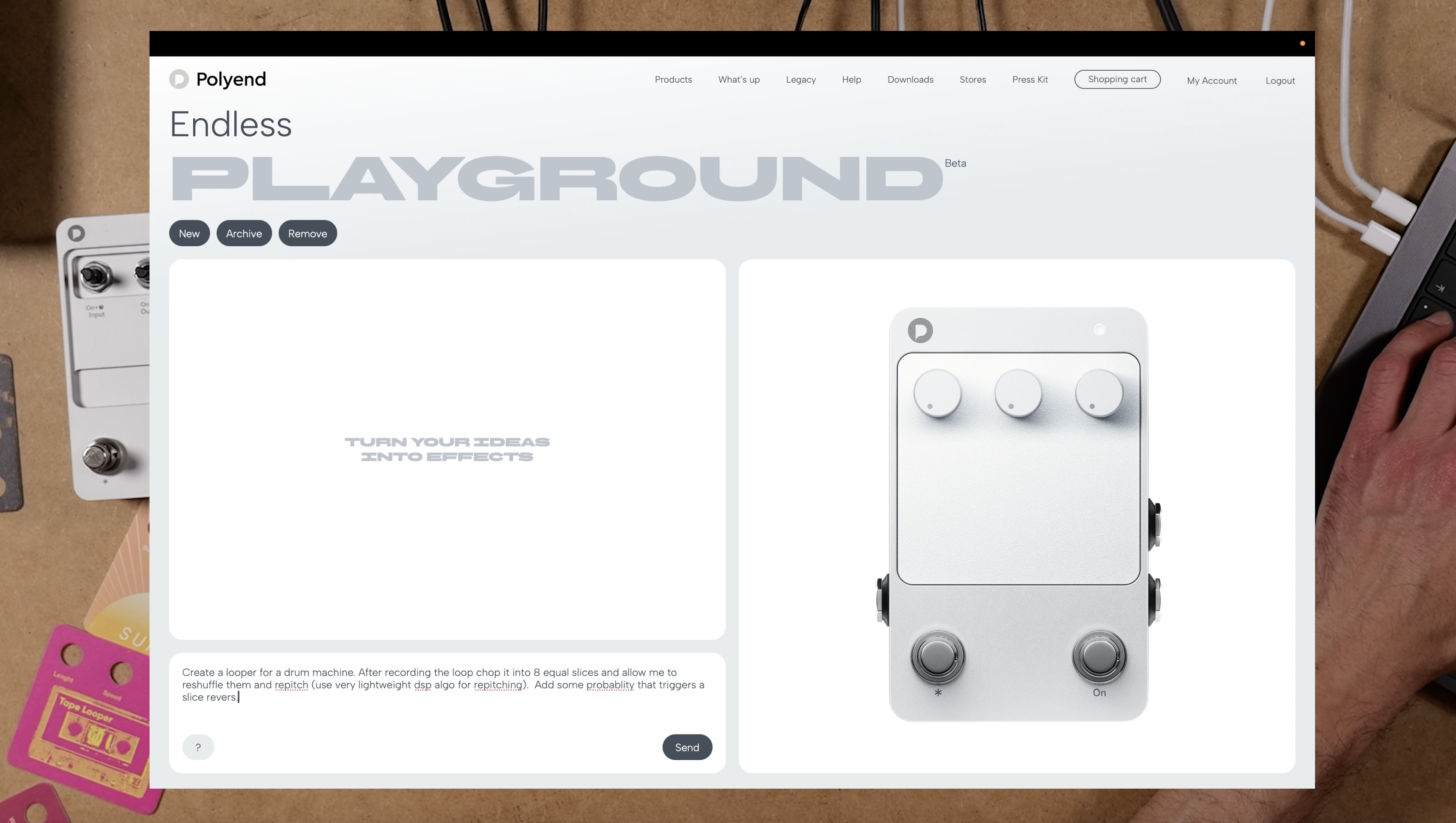 Polyend's Playground software