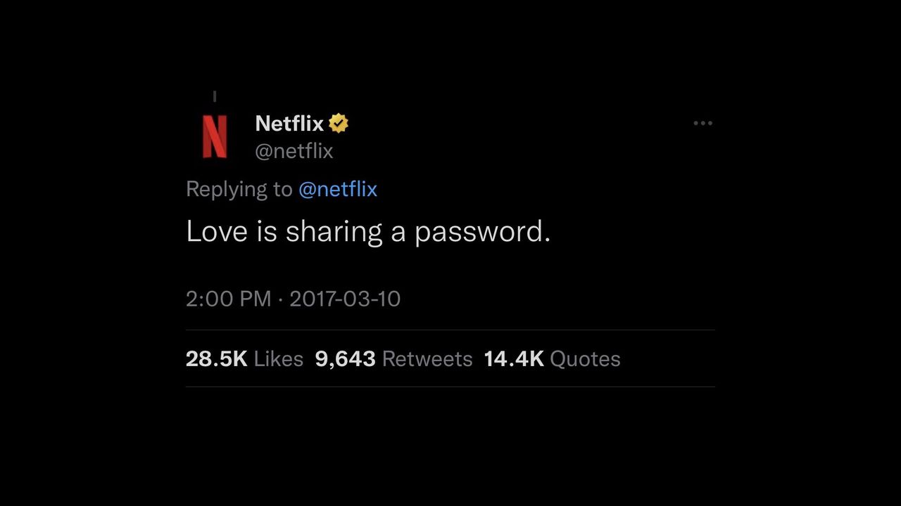 Netflix password