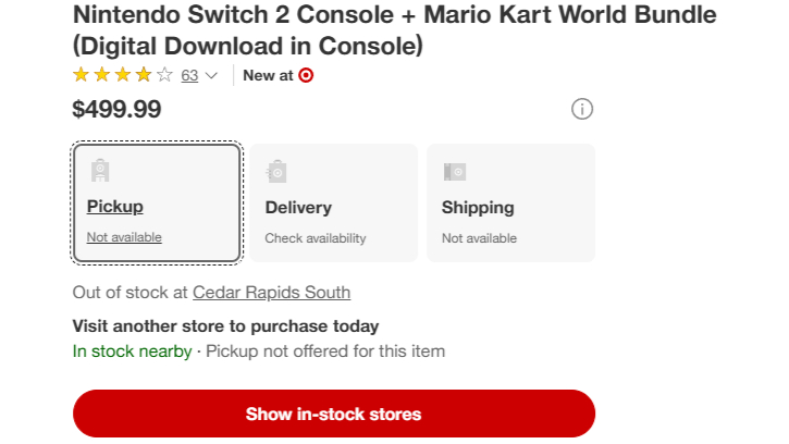 Nintendo Switch 2 at Target