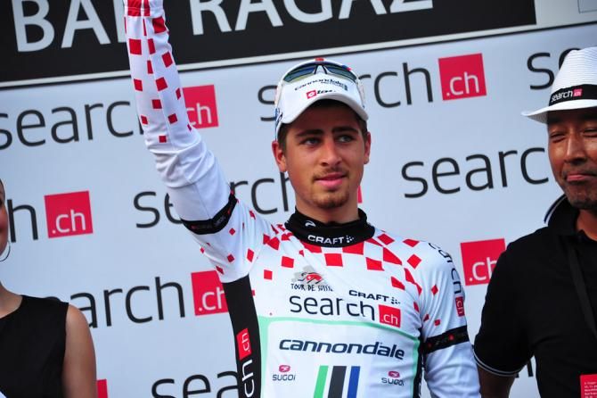Peter Sagan (Cannondale) in the Tour de Suisse points classification jersey