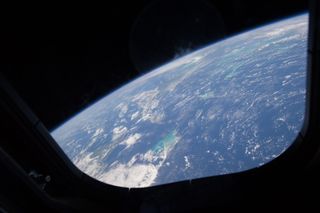 Atlantic Ocean/Tropic of Cancer seen from space shuttle atlantis