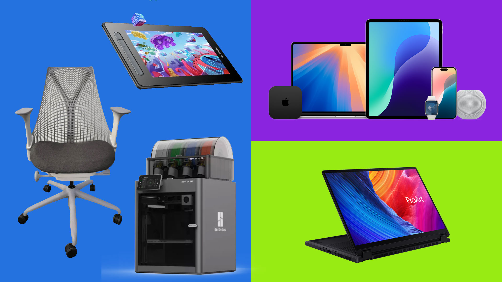 Herman Miller/XP-Pen/Bambu Lab/ASUS/Apple
