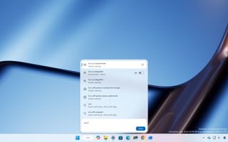 Windows 11 desktop with the new Search UI.