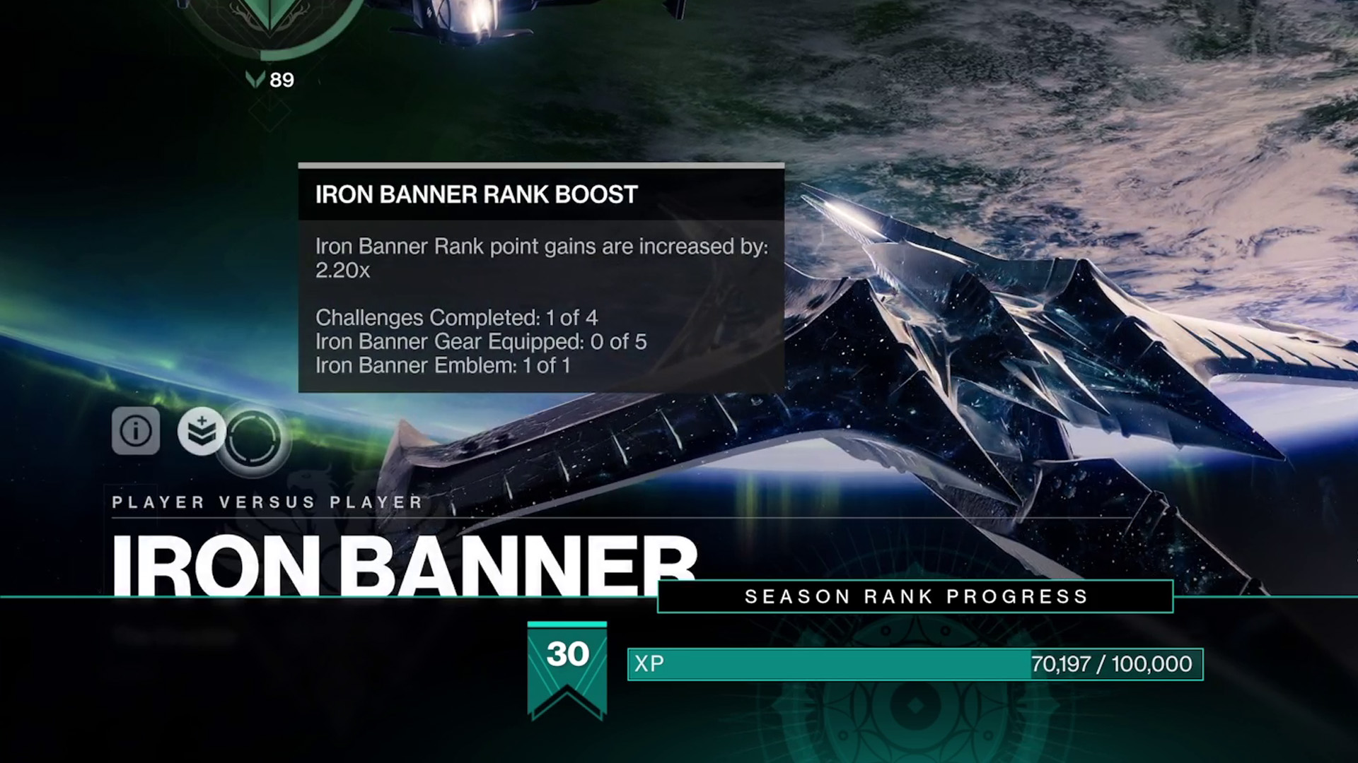 Destiny 2 iron banner rank boost