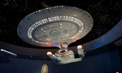 A model of the Starship Enterprise: The iconic Star Trek spaceship may take flight in the real world by 2032 if one determined engineer has his way.