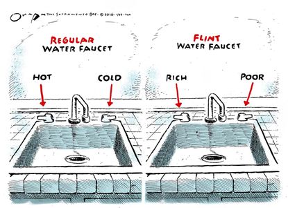 Editorial Cartoon U.S. Flint Water