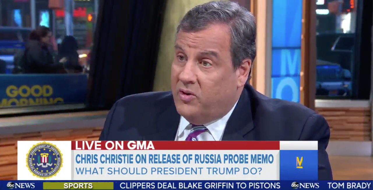 Chris Christie on GMA.