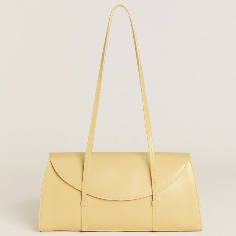 butter yellow shoulder bag