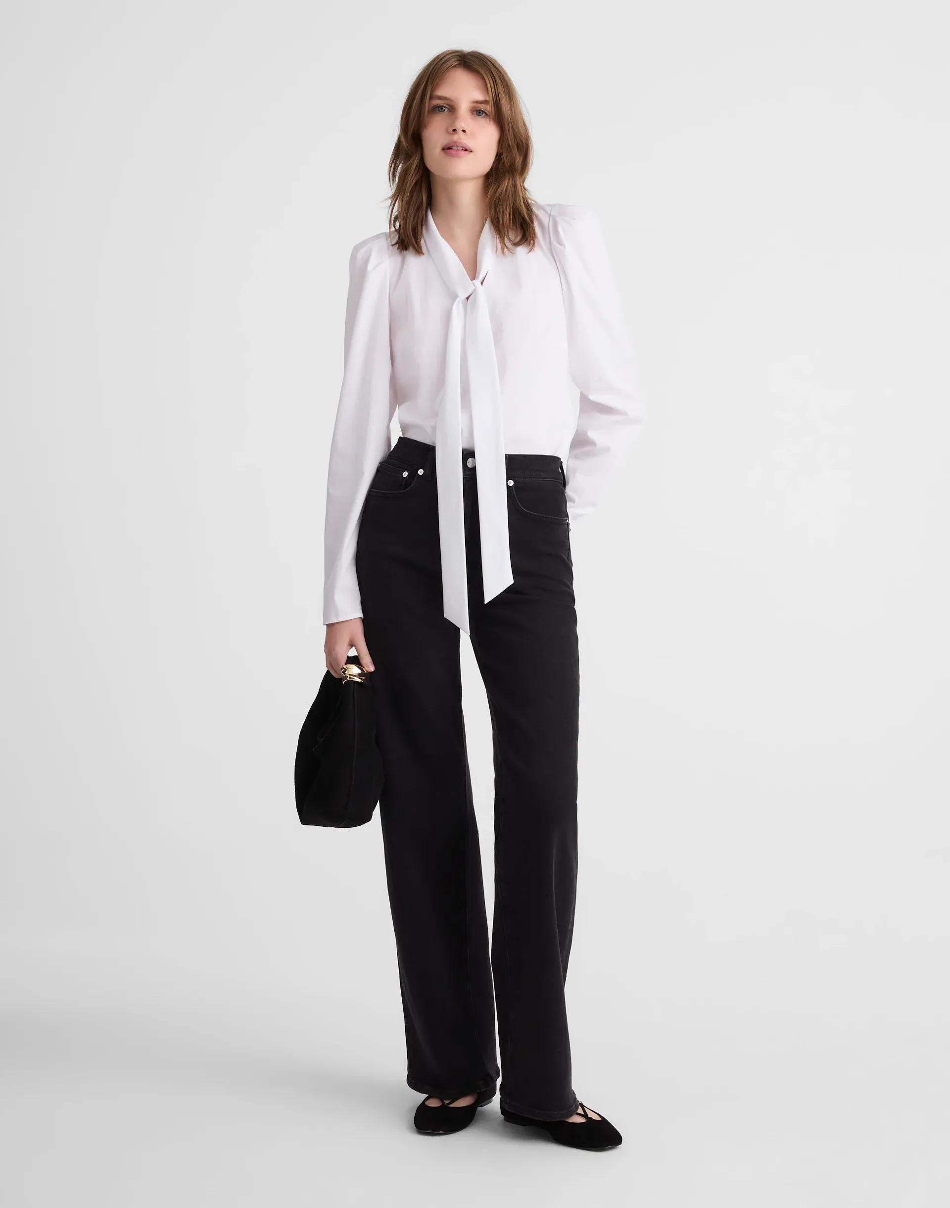 V-Neck Button-Front Top
