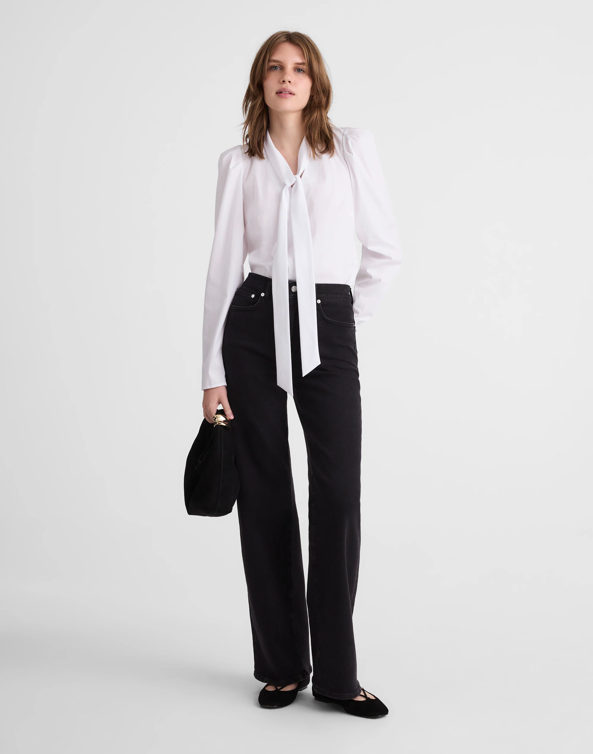 V-Neck Button-Front Top