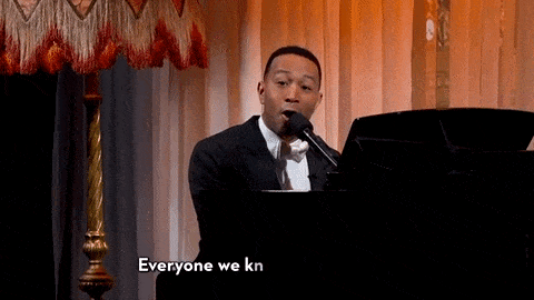 GIF ¦ John Legend Singing & Playing Piano
