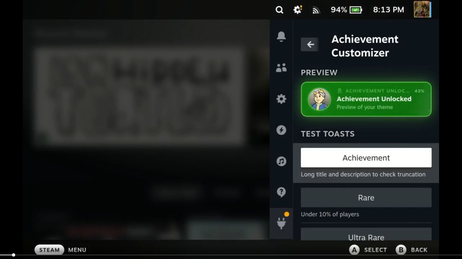 New Steam Deck plugin means you can customise your Steam Achievement pop-ups to match Xbox, PlayStation, Nintendo, or anything your heart desires
