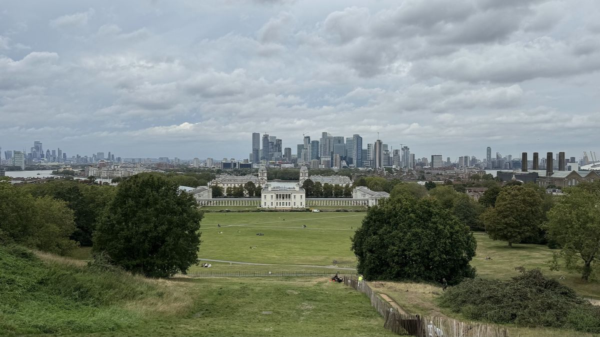 The East London skyline from Greenwich Park