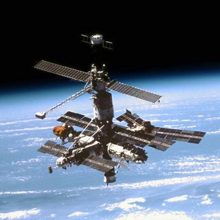 The Russian Mir space station was massive.