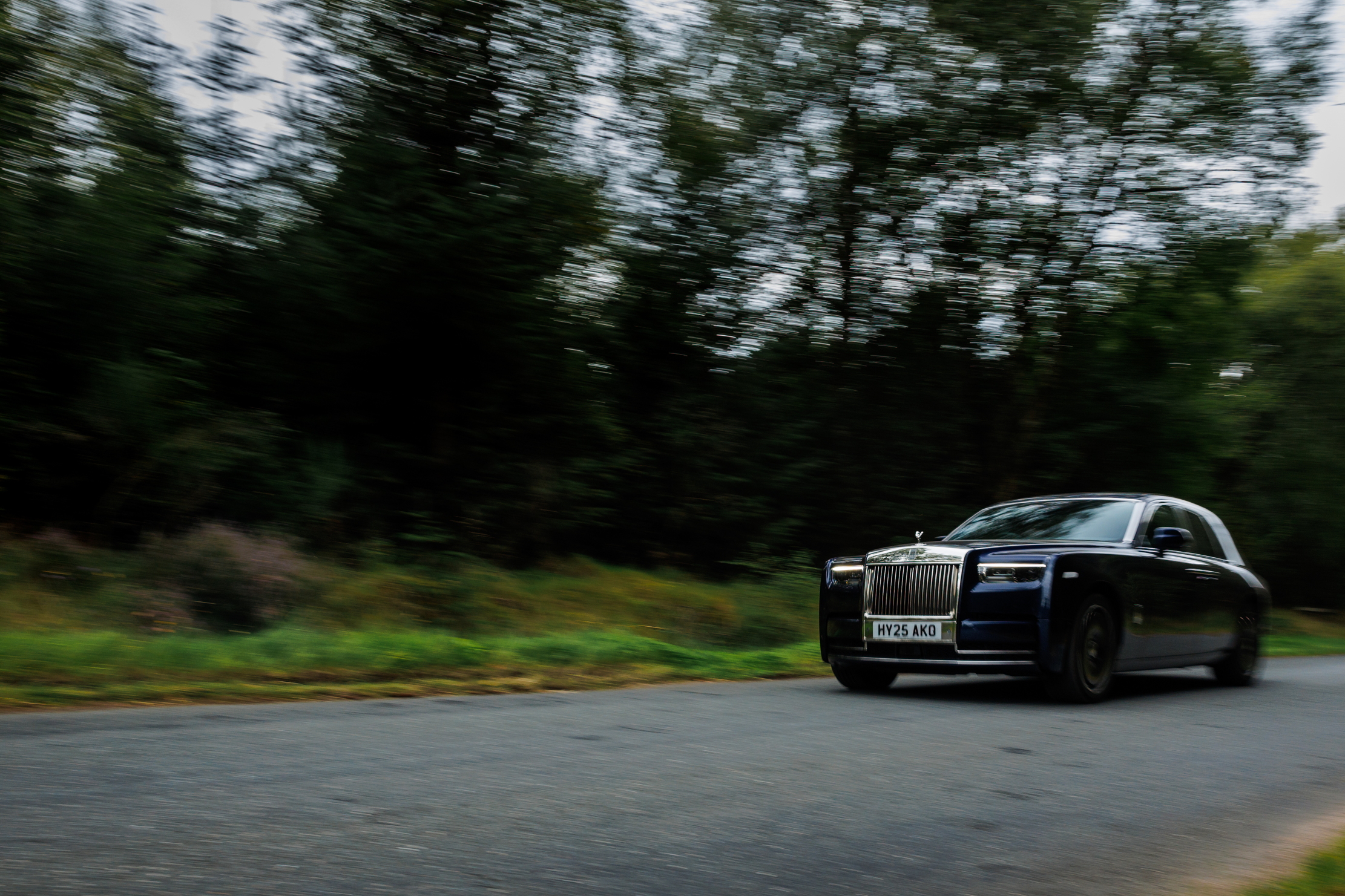 The Rolls Royce phantom in full flow on the roads