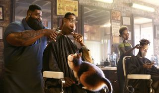 Barbershop scene with Joe and Mr. Mittens in Soul