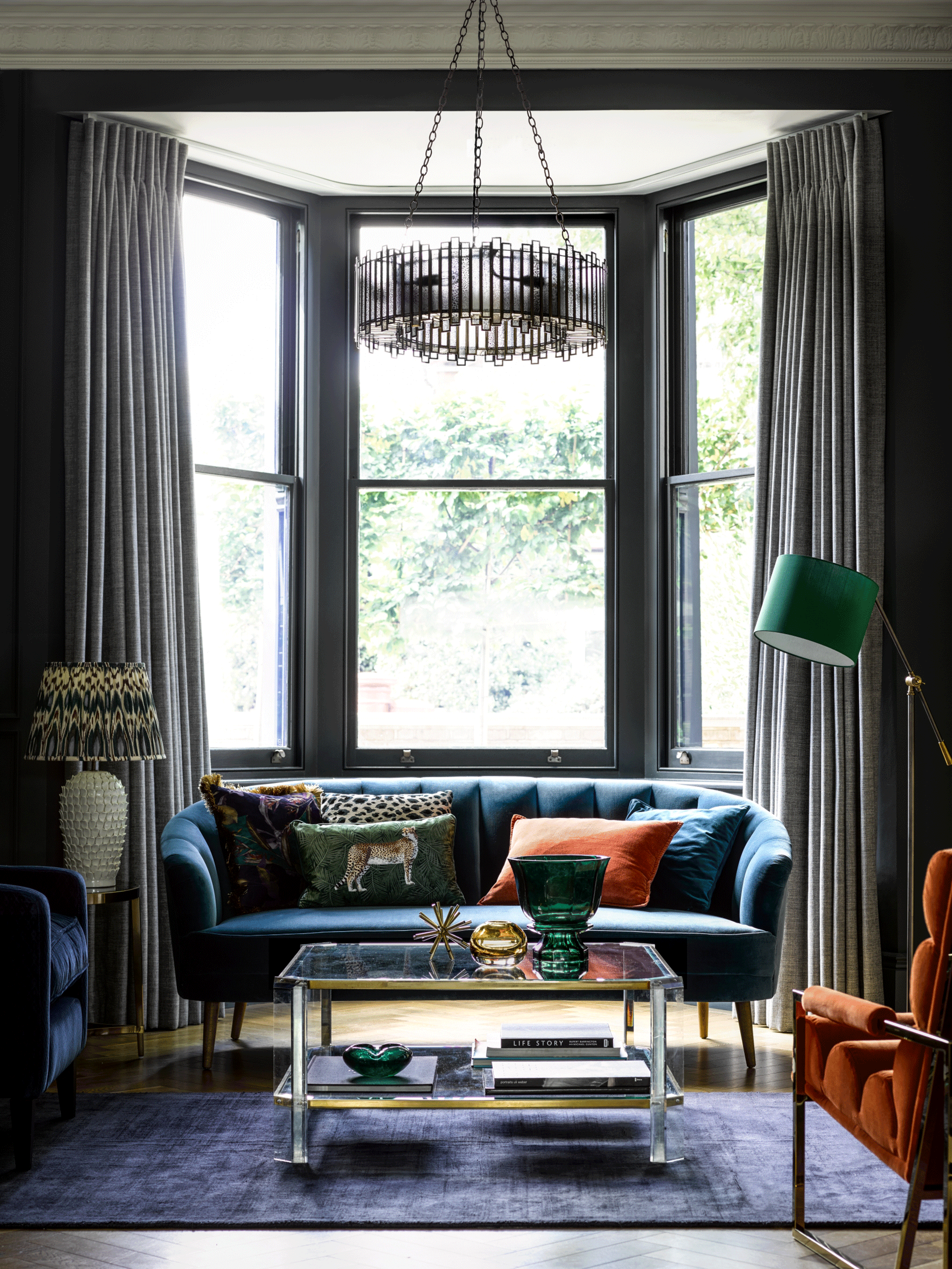 Image of chandelier hanging from ceiling from Pooky