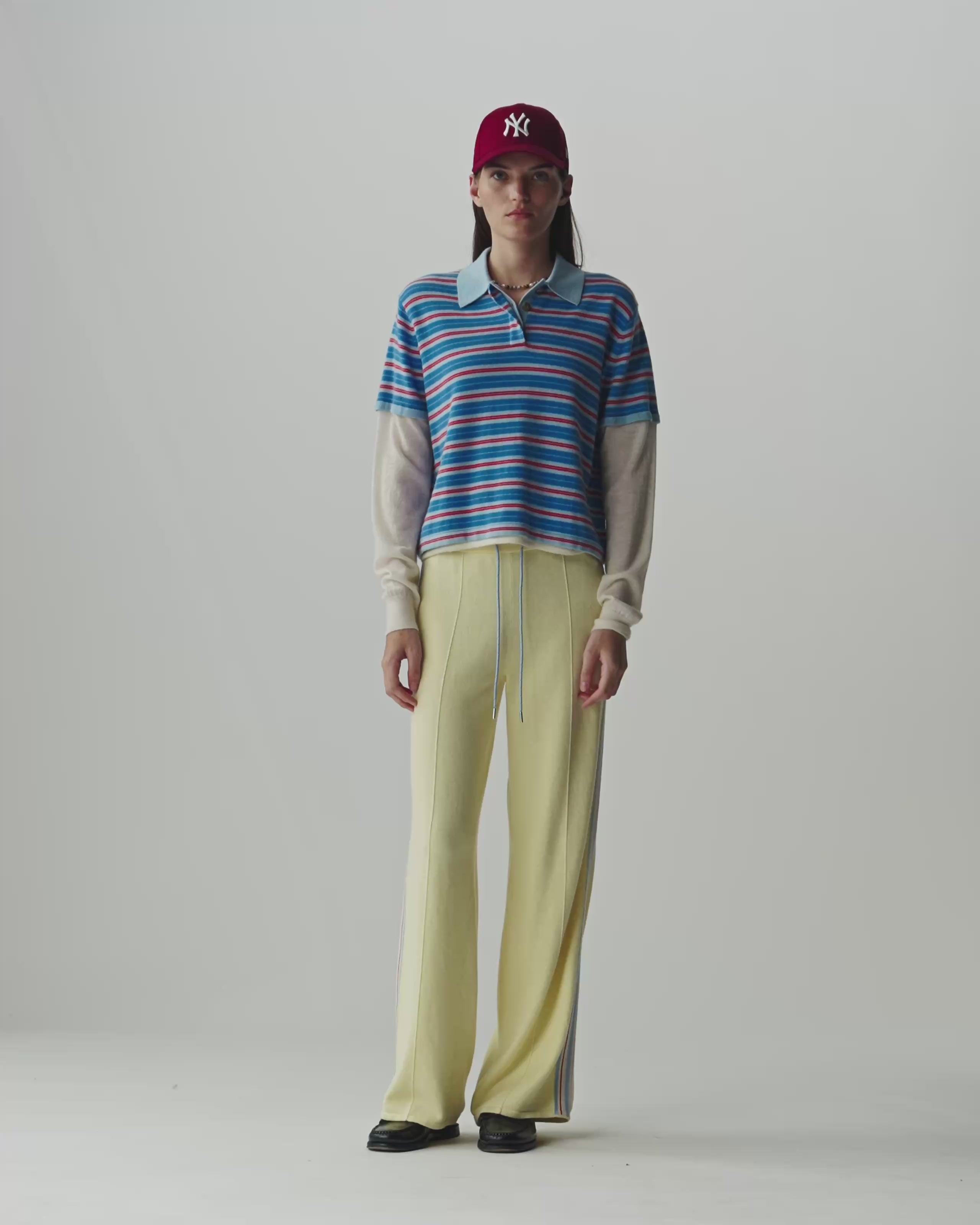 Layered Stripe Rugby - Clear Sky Combo