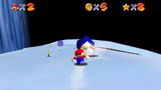 Super Mario 64: Racing the penguin in Cool, Cool Mountain