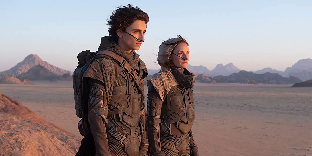 Timothee Chalamet and Rebecca Ferguson in Dune