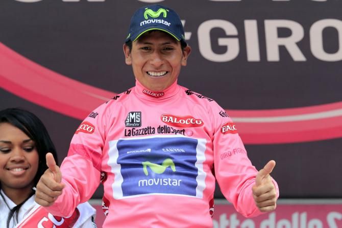 Happy days as Nairo Quintana (Movistar) gives his best Fonzie impression