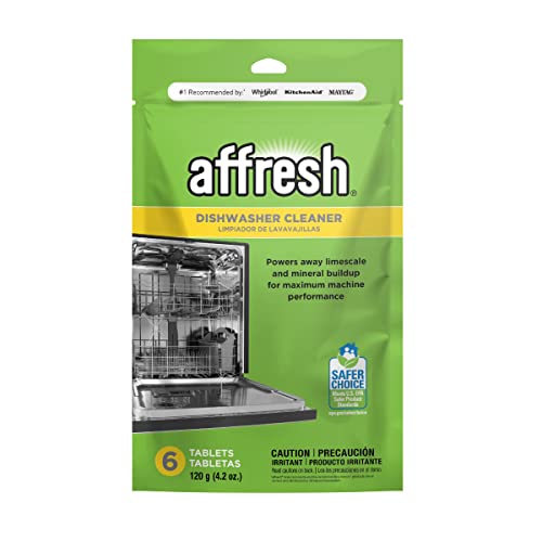 Affresh Dishwasher Cleaner, Helps Power Away Odor Causing Bacteria, Limescale, Mineral Deposits &amp;amp; Grime Inside Pump, Tub &amp;amp; Hoses, 6 Tablets, 6 Month Supply