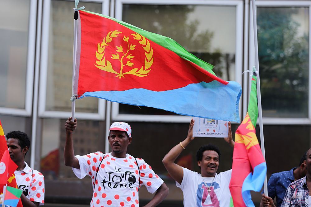 The Eritrean fans were out in force to support MTN-Qhubeka
