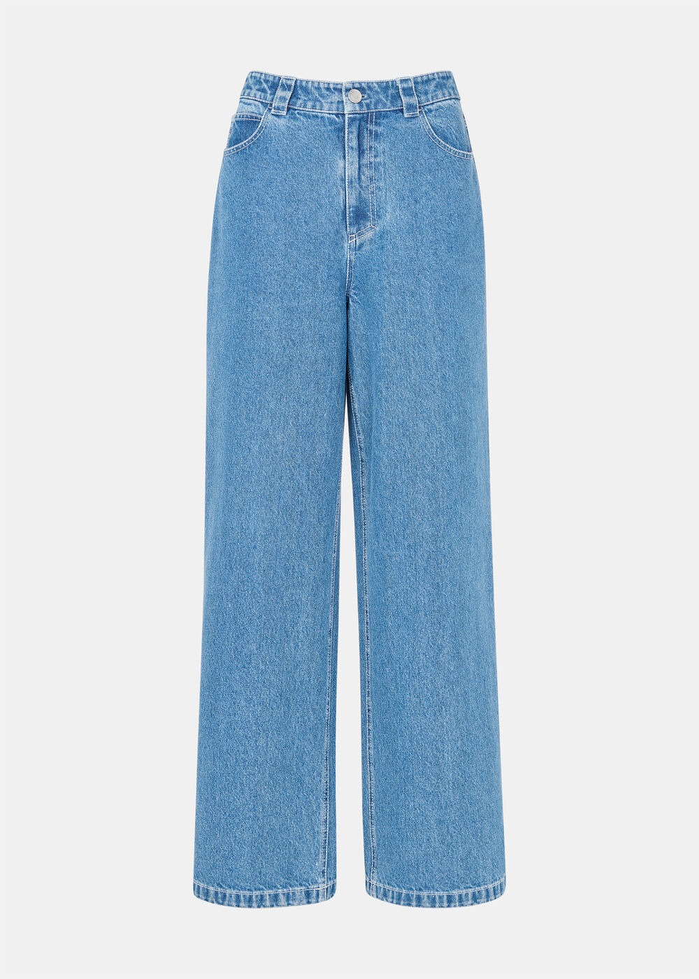 Whistles , Denim Petite Relaxed Straight Leg Jean