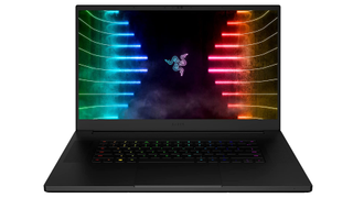 A Razer Blade 17 Pro laptop on a white backdrop