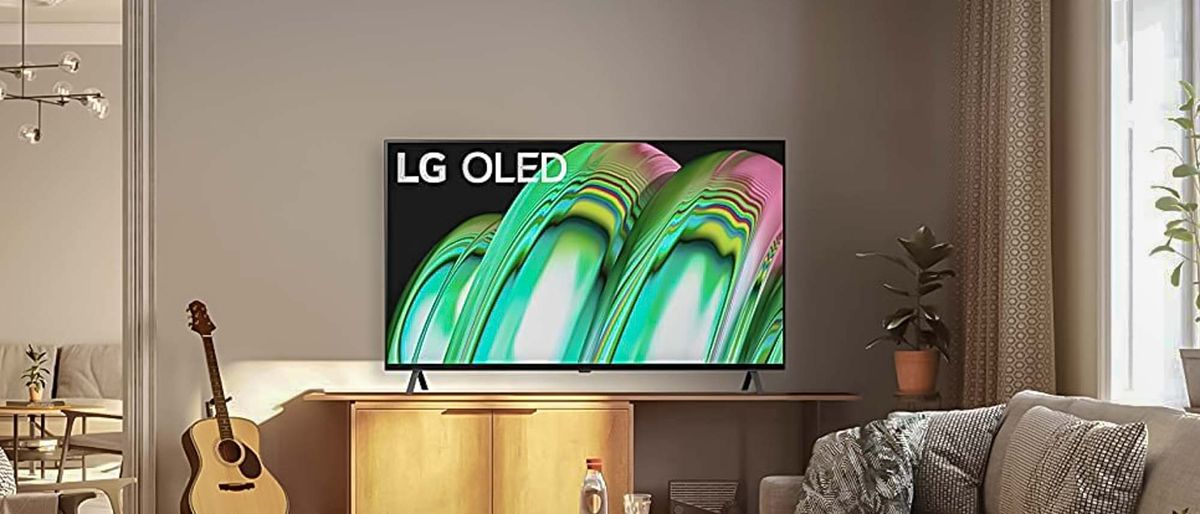 LG A2 OLED TV shown in living room